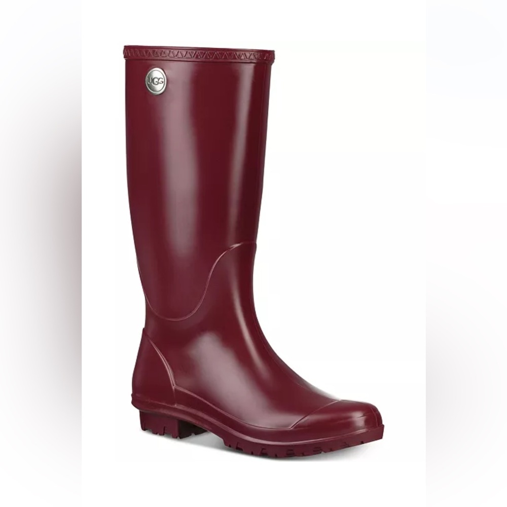UGG- dark red rain boots- size 9